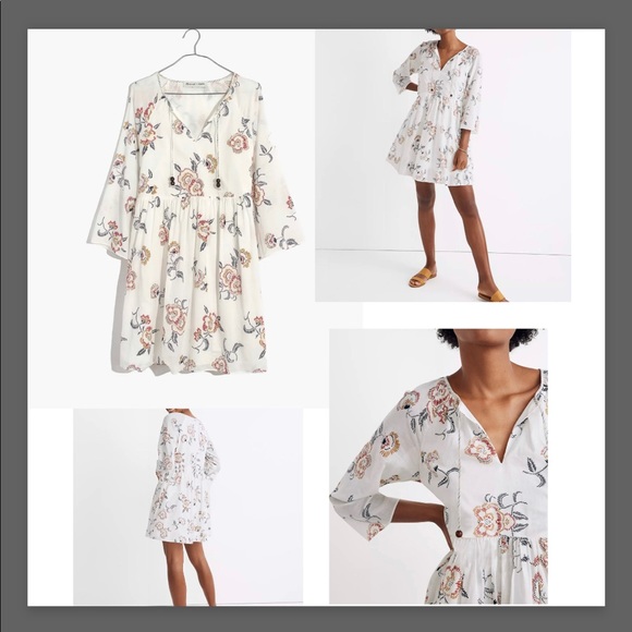 MadewellxWarm TieNeck Mini Dress Honolulu - Picture 3 of 11